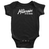 Millionaire-in-the-Making Onesie (Baby Bodysuit) WHITE LETTERS