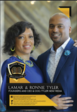 Image of the front of Lamar & Ronnie Tyler's flashcard with their company name, website, and social media handles.