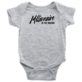 Millionaire-in-the-Making Onesie (Baby Bodysuit w/Black letters)