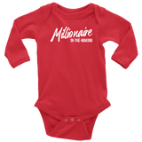 Millionaire-in-the-Making Onesie (Baby Bodysuit) WHITE LETTERS